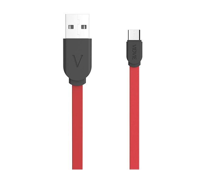 Vidvie CB-409 Type-C Data Cable - 1 Meter, Red & Black - Zoom Image 3