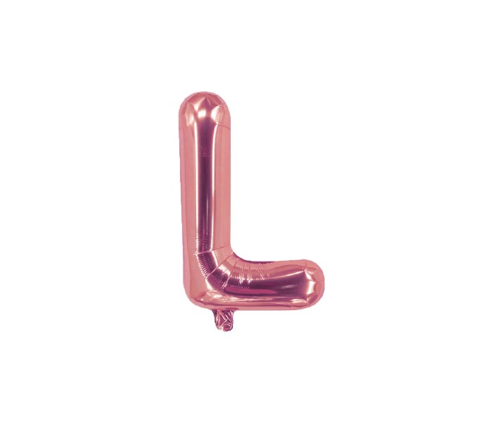 Party Time L-RG-803409 Letter L 16 Inch Foil Balloon Rose Gold - Zoom Image