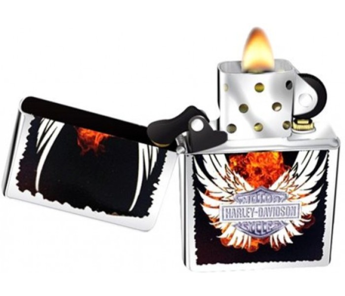 Zippo 28824 250 Harley Davidson Wings Lighter Silver - Zoom Image 1