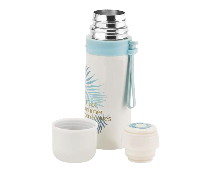 Royalford RF9259 350ml Stainless Steel Vacuum Flask - White & Blue - Zoom Image 2