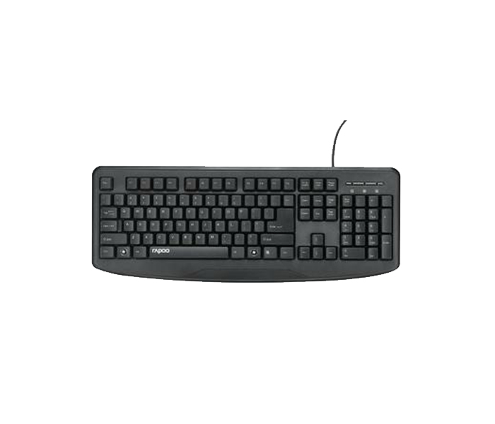 Rapoo NK2500 Wired Keyboard with USB - Arabic, Black 17592 - Zoom Image 2