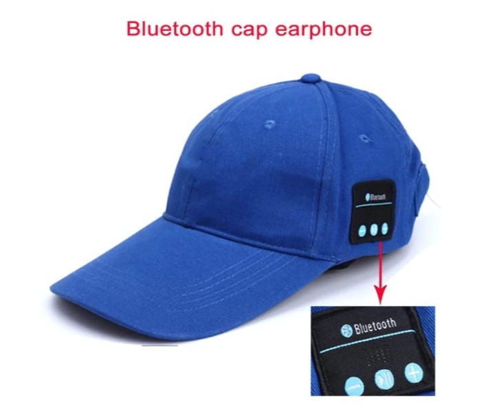 Summer Cap with Built in Bluetooth Earphone and Mic,Unisex Blue - Zoom Image 6