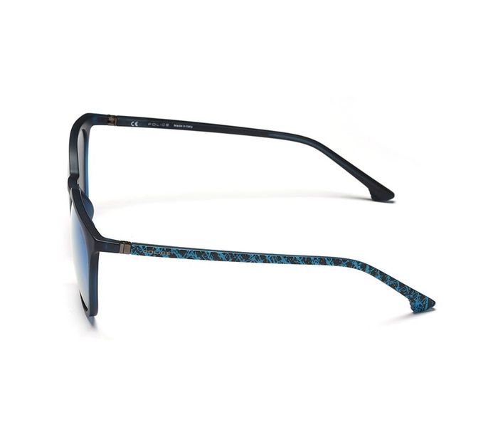 Police SPL343M U58B Oversized Blue Frame & Blue Gradient Mirrored Sunglasses for Unisex - Zoom Image 2