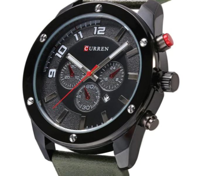 Curren 8204 Analog Quartz Watch For Men Green and Black - Zoom Image 2