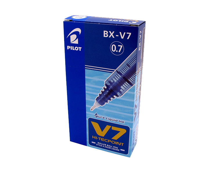 Pilot BX-V7 Hi-Tecpoint Rollerball Pen - Blue, Pack of 12 - Zoom Image 3