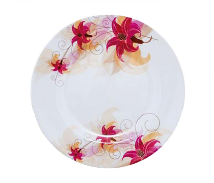 Royalford RF6382 12-inch Melamine Ware Thai Carnation Oval Plate - Pink & white - Zoom Image