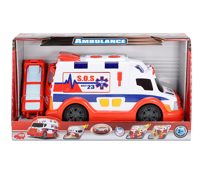 Dickie 203308360 33CM Action Series Ambulance Vechile - White - Zoom Image 4