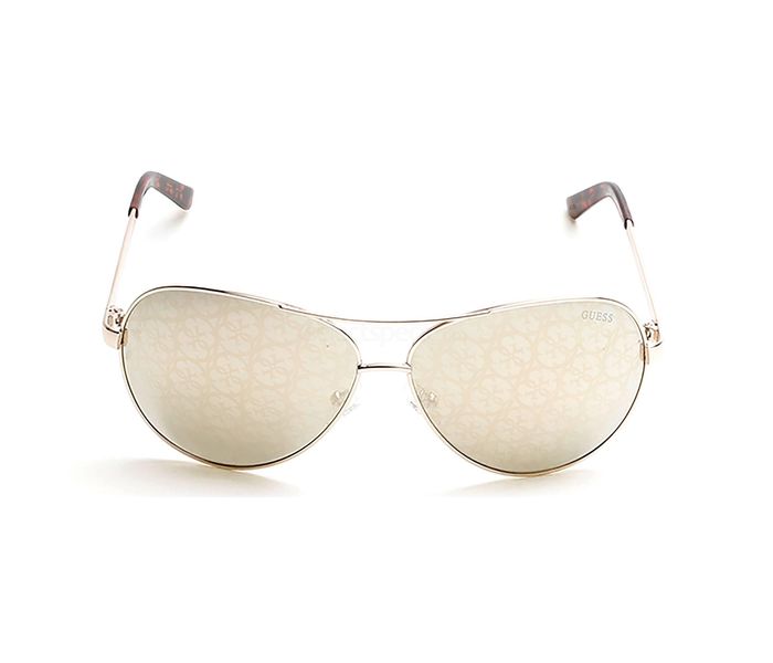 Guess GU2015 HOL 32C Aviator Gold & Havana Frame and Gold Mirrored Sunglasses for Unisex - Zoom Image 3