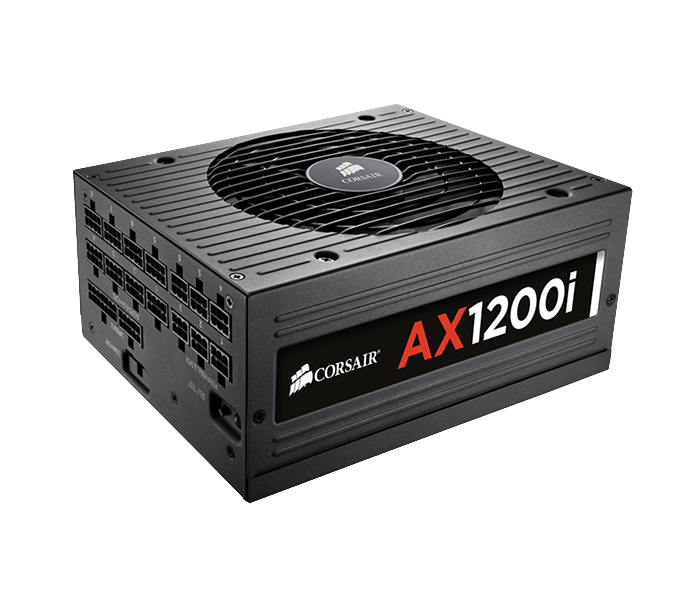 Corsair CP-9020008-UK AX1200i Digital ATX 1200 Watt 80 Plus Platinum Certified Fully Modular PSU - Black - Zoom Image 1