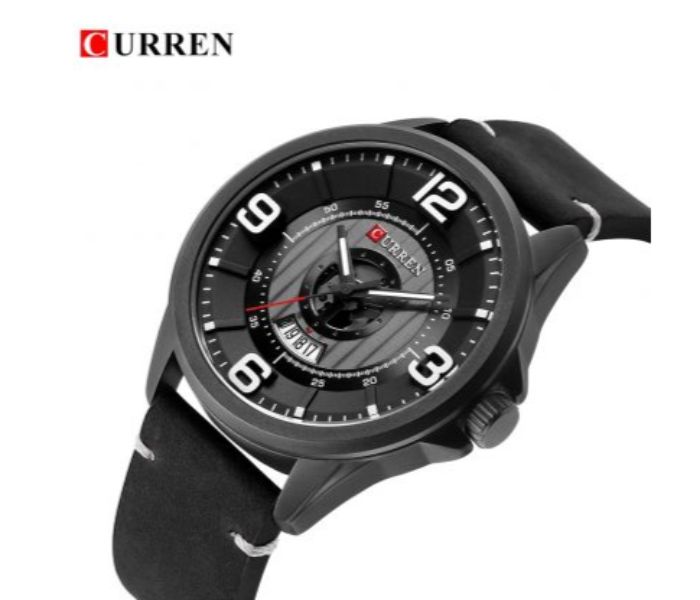 Curren 8305 Fashion Quartz Watch For Men Black - Zoom Image 1