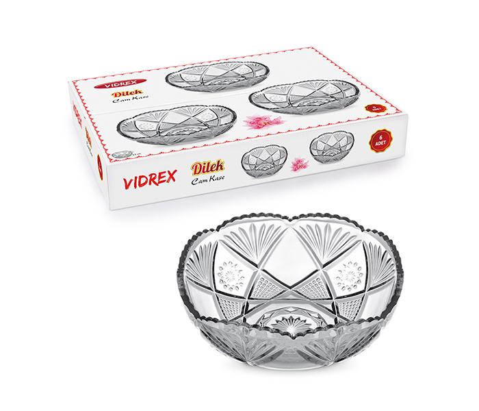 Delcasa DC1109 12 cm Dilek Glass Bowl Set - 6 Pieces - Zoom Image