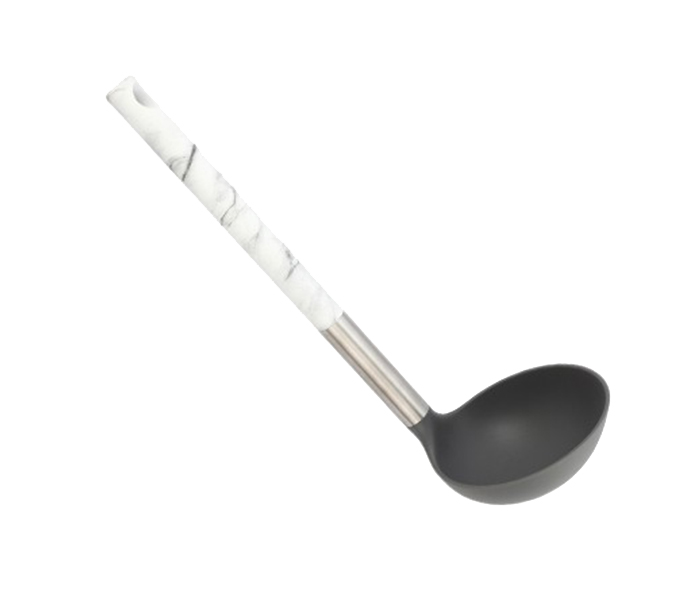 Royalford RF9537 Marble Designed Soup Ladle Spoon - White & Grey - Zoom Image 1