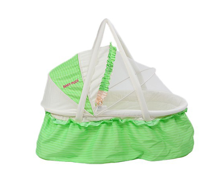 Baby Plus BP8297 Baby Swing Cradle Cum Crib with Removable Mosquito Net - Green - Zoom Image 3