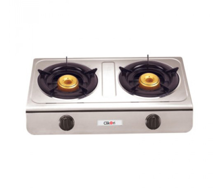 Clikon CK2144 SD Stainless Steel Double Burner Gas Stove - Zoom Image