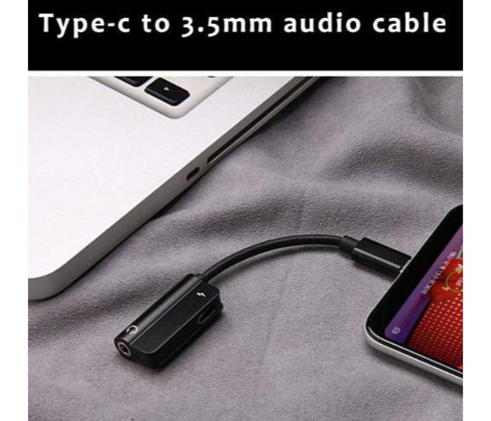 2 in 1 USB Type C to 3.5 mm Jack Male to Female Splitter Cable Music Audio Aux Headphone Charging Adapter AD5387 Multicolor - Zoom Image 2