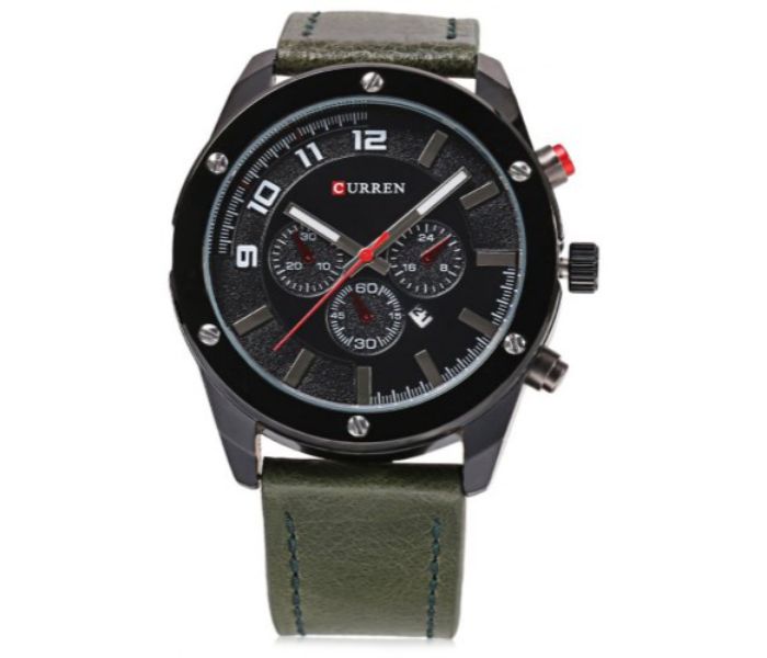 Curren 8204 Analog Quartz Watch For Men Green and Black - Zoom Image 6