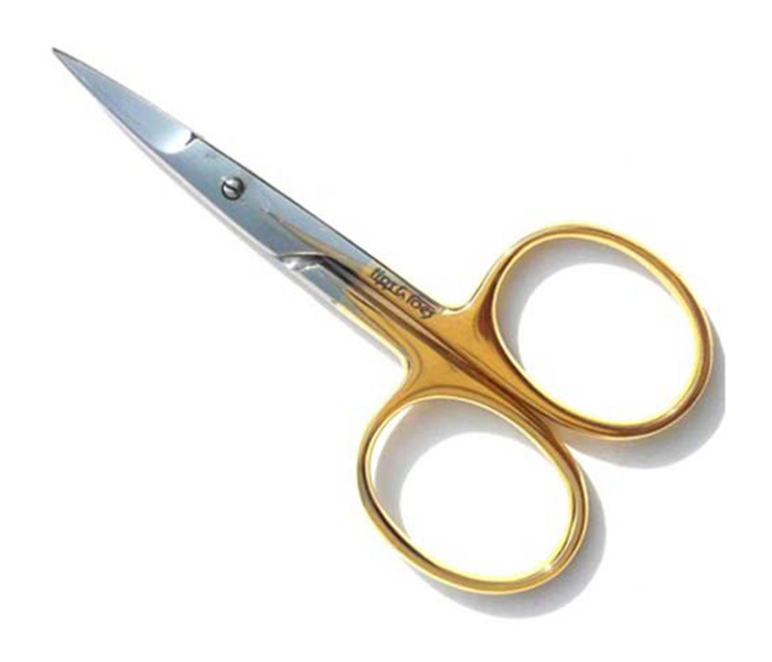 Tips & Toes TT-208G Stainless Steel Nail and Cuticle Curved Scissors - Gold Plated - Zoom Image 4