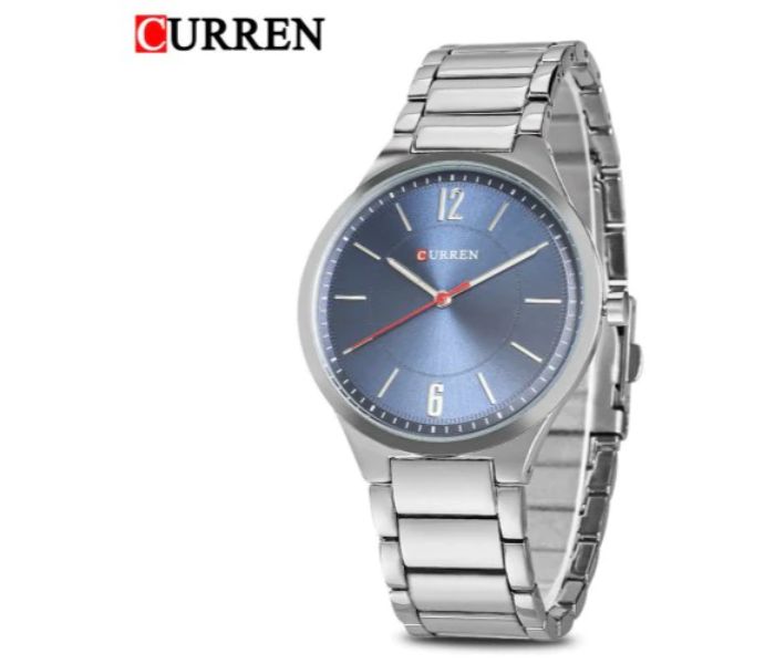 Curren 8280 Quartz Watch For Men Silver and Blue - Zoom Image 1