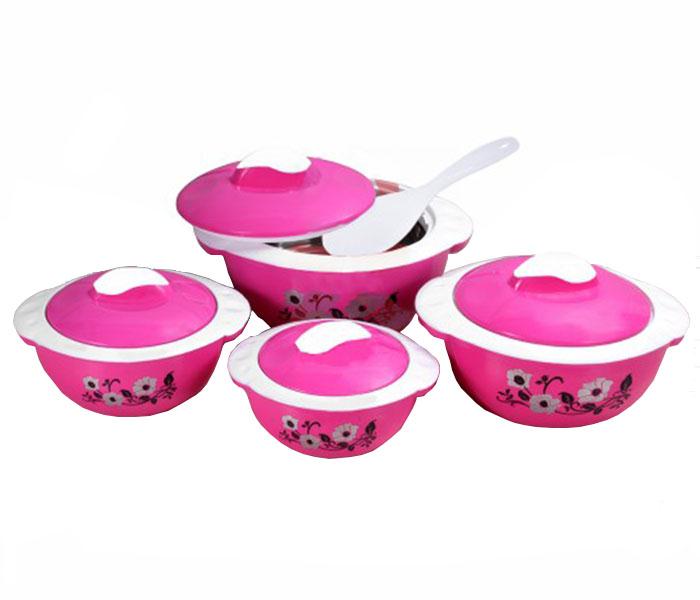 Olympia OE-2003 Casserole Set with Serving Spoon - Pink, 4 Pieces - Zoom Image 2