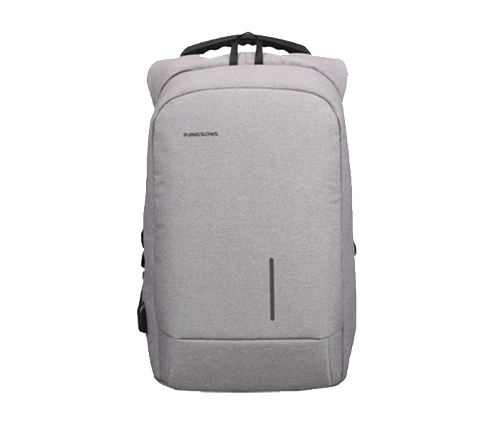 Kingsons KS3149W-LG Smart 15.6-inch Backpack with USB Port - Light Grey - Zoom Image