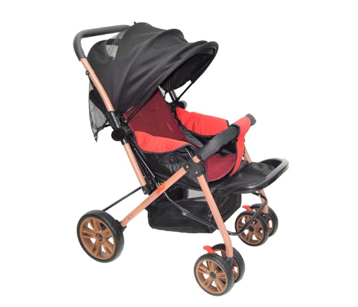 Foldable Baby Stroller AR-137 Black and Red - Zoom Image 2