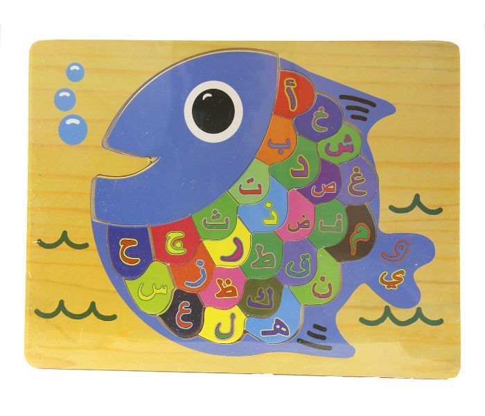 Taqdeer PT-0064A Wooden Arabic Alphabet Learning Board Multicolor - Zoom Image