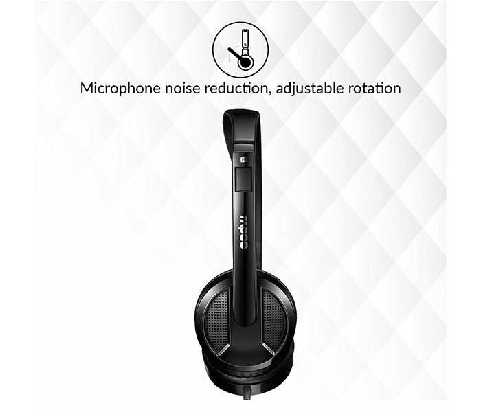 Rapoo H100 Plus Wired Stereo Headset - Black 18007 - Zoom Image 3