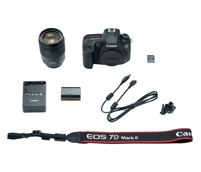 Canon EOS 7D Mark II EF-S 20.2 MP DSLR Camera with 18-135mm f/3.5-5.6 IS USM Lens & W-E1 Wi-Fi Adapter - Black - Zoom Image 9