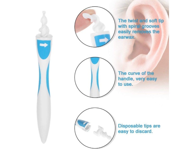 Ear Wax Cleaner with 16 Replacement Heads White and Blue TV1602 Smart Swab - Zoom Image 3