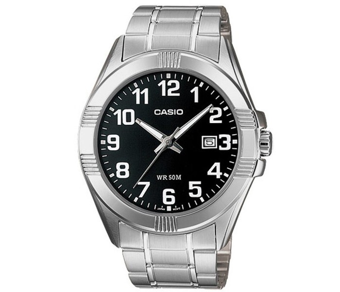 Casio MTP-1308D-1BVDF (CN) Mens Analog Watch Silver and Black - Zoom Image