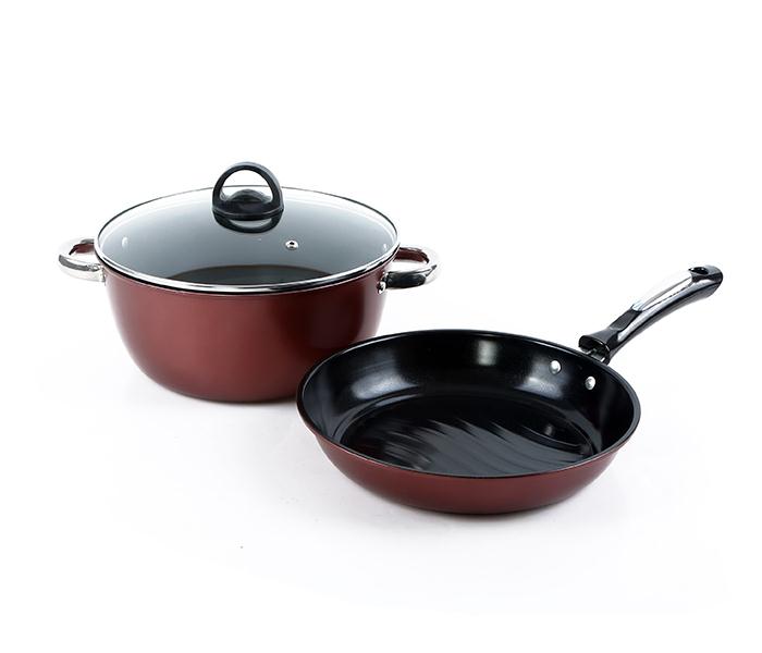 Epsilon EN3594 3 Pieces Cookware Set - Maroon - Zoom Image