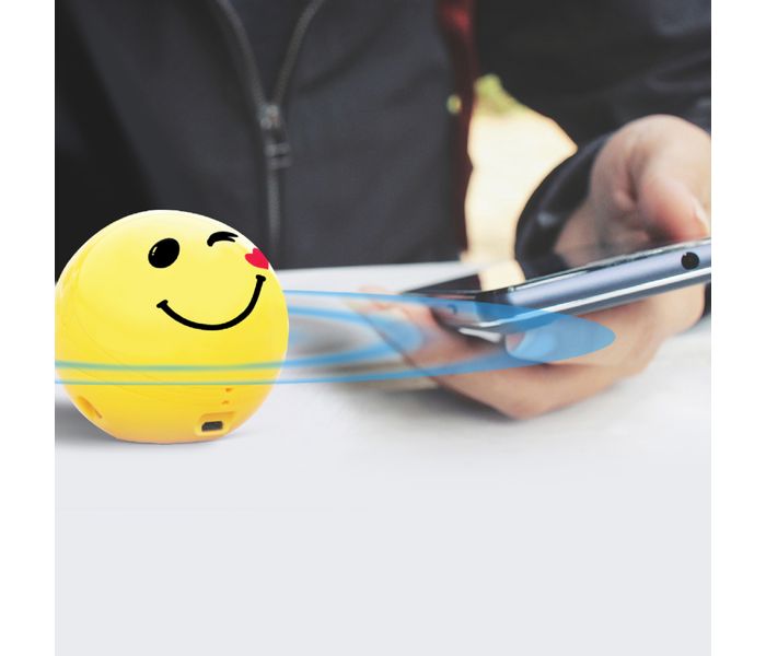 Promate Flirtyfunk Cute Emoji Stereo Sound Wireless Bluetooth Speaker with Built-in Mic - Yellow - Zoom Image 8