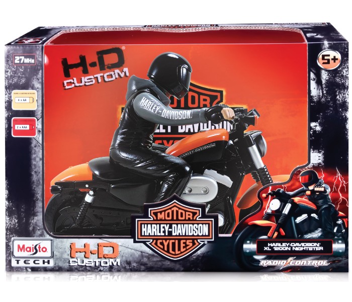 Maisto Tech 81661 Remote Control HD Moto XL1200N Nighster With Rider Orange and Black - Zoom Image 2