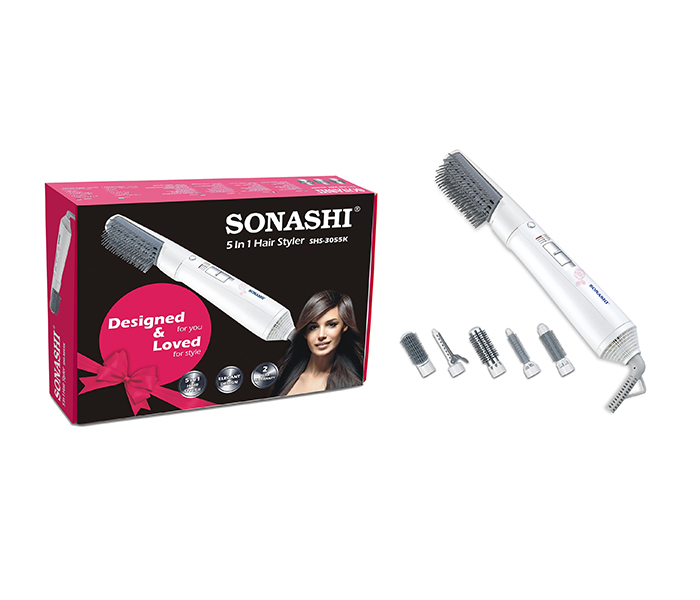 Sonashi SHS-3055 5 In 1 550W Hair Styler, White - Zoom Image 3