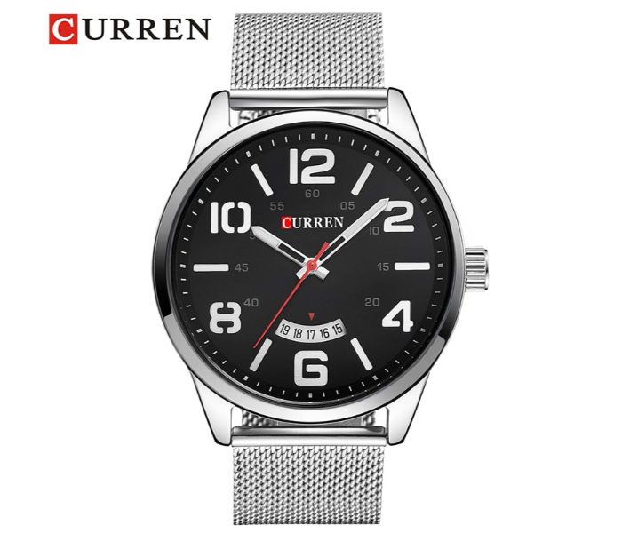 Curren 8236 Fashion Quartz Watch For Men Silver - Zoom Image