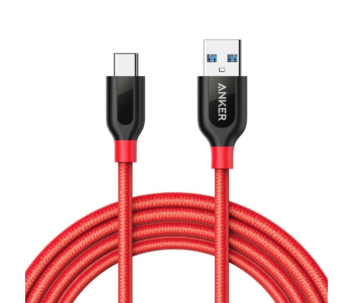 Anker A8169 Powerline Plus USB C to USB A Cable 6ft Red - Zoom Image 4