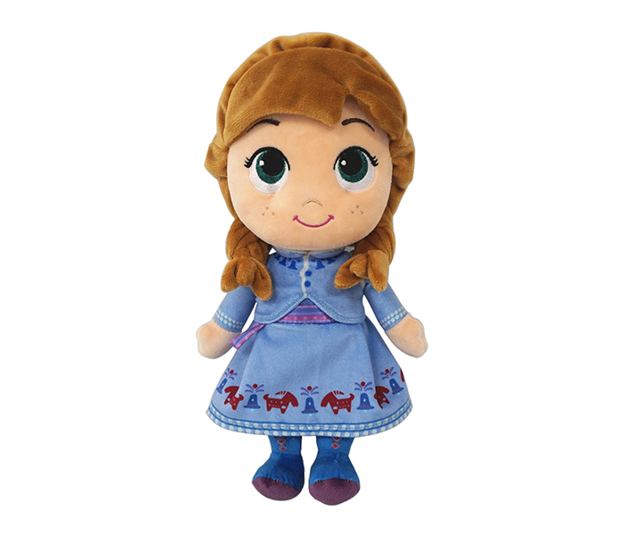 Disney Plush PDP1700048 10-inch Frozen Stylised Anna in Winter Costume Soft Toy - Blue - Zoom Image