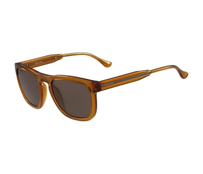 Calvin Klein CK3187S 212 Oval Shiny Butterscotch Frame & Grey Mirrored Sunglasses for Unisex - Zoom Image 3