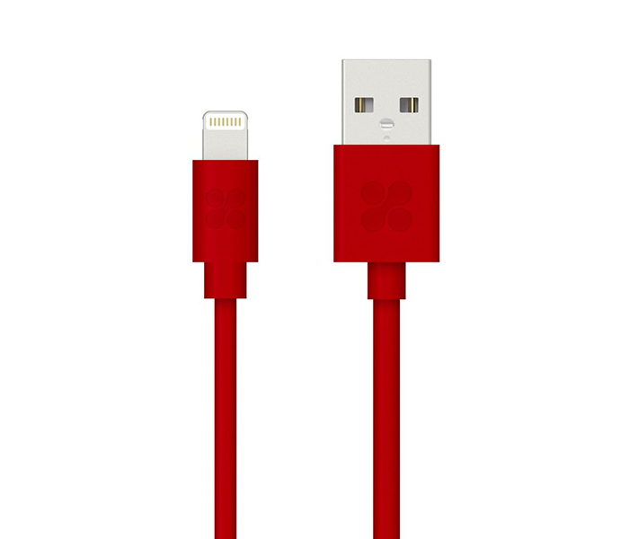 Promate Linkmate-LT USB Data & Charge Cable with Lightning Connector - Red - Zoom Image 1