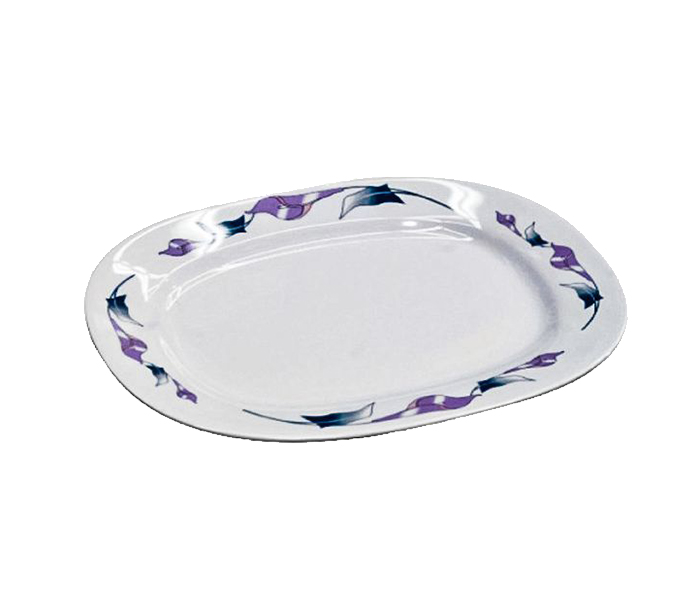 Royalford RF4806 10-inch Melamine Royal Thai Oval Plate - Purple - Zoom Image