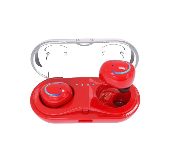 TWS Mini Twin Bluetooth Stereo Earbud with Charging Box Q13S Red - Zoom Image 2