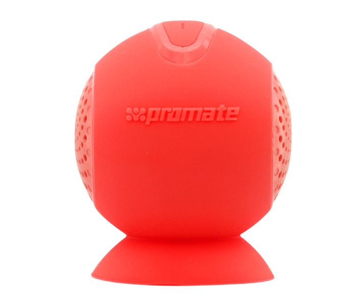 Promate Globo-2 Built-In Mic Portable Wireless Speaker with Suction Cup - Red - Zoom Image 1