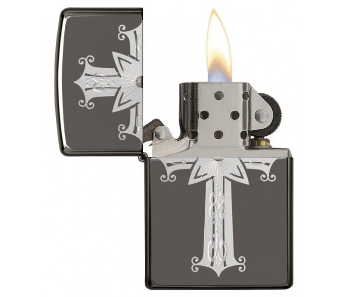 Zippo 29515 150 Cross Design Lighter Black - Zoom Image 2