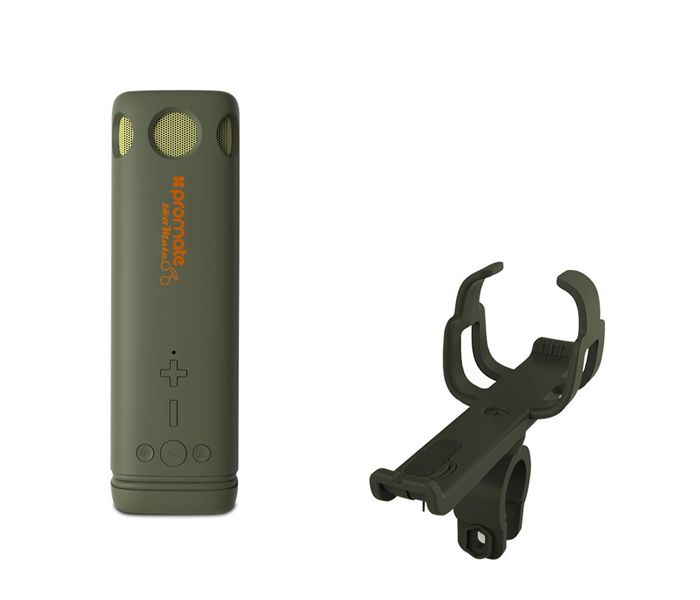 Promate Bikermate Rugged Wireless Speaker with Mount - Grey - Zoom Image 1