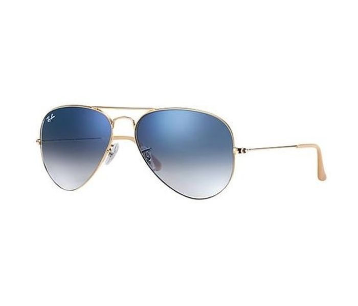 Ray-Ban 0RB3025-001/3F58 Pilot Gold Frame & Light Blue Gradient Mirrored Sunglasses for Women - Zoom Image 3