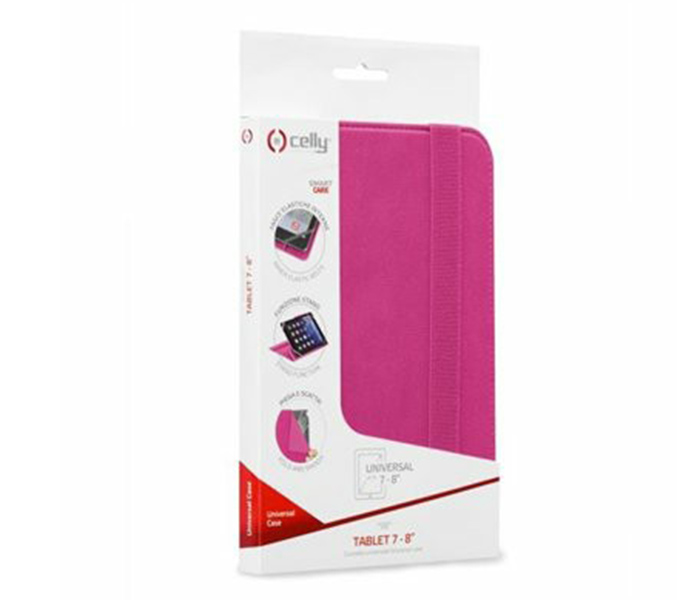 Celly Unitab 7-8 inch Universal Tablet Flip Case - Pink - Zoom Image 3