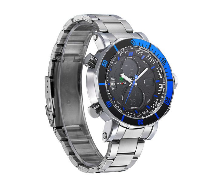 Weide WH-5203MB Analog and LCD Digital Watch Silver and Blue - Zoom Image 2