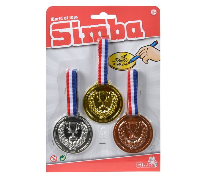 Simba 8614918 World of Toys Plastic Medal - 3 Pieces - Zoom Image 4