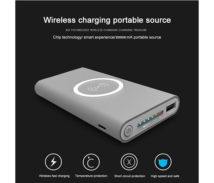 10000 mAh Qi Certified Wireless Charging Power Bank with LED Indicator - Zoom Image 5