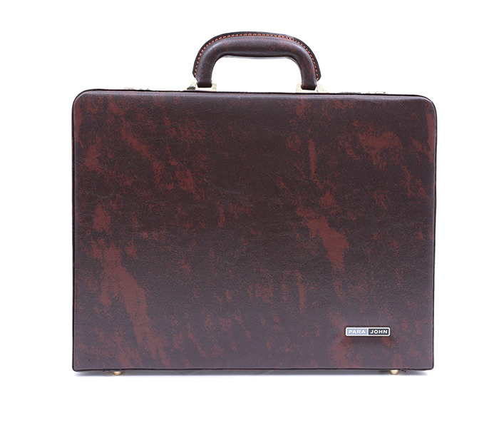 Para John PJSC8903U Gold Color Fitting PVC Suitcase - Burgundy - Zoom Image